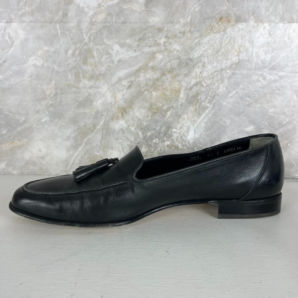 Vintage Bally Dress Shoes Black Tassel Loafers Men’s 11M Made In Switzerland - Picture 5 of 11